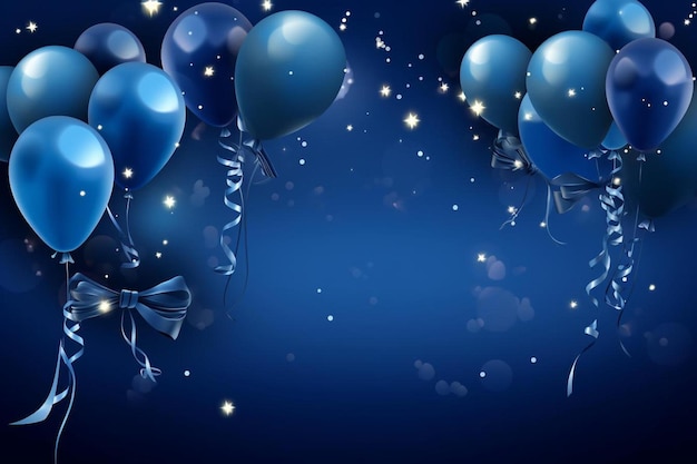 Foto los globos azules