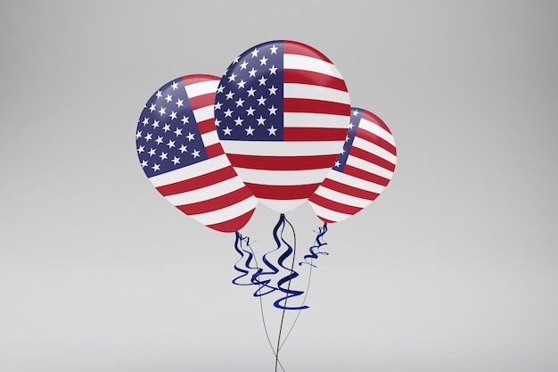 Globos de la bandera de Estados Unidos