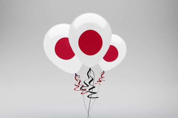 Globos de la bandera de Japón