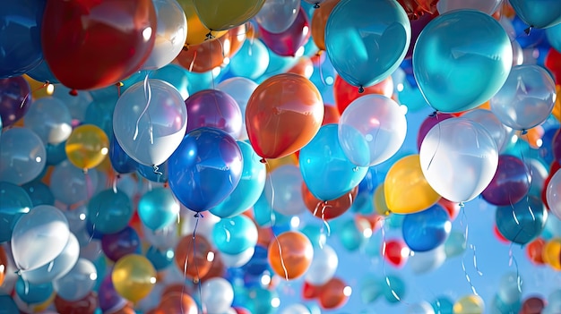 Los globos en celebración