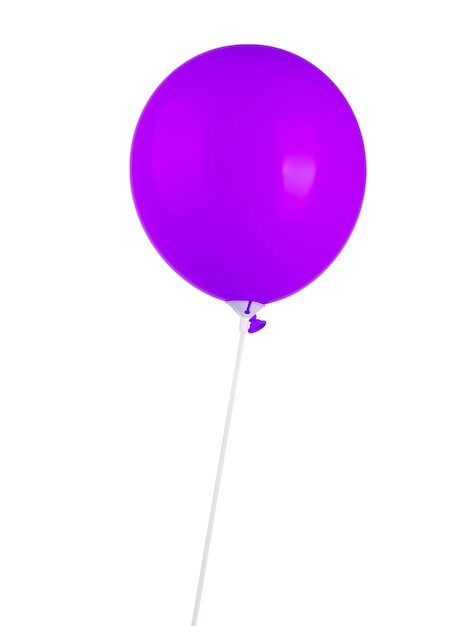 Foto globos de colores en palos aislar sobre un fondo blanco.