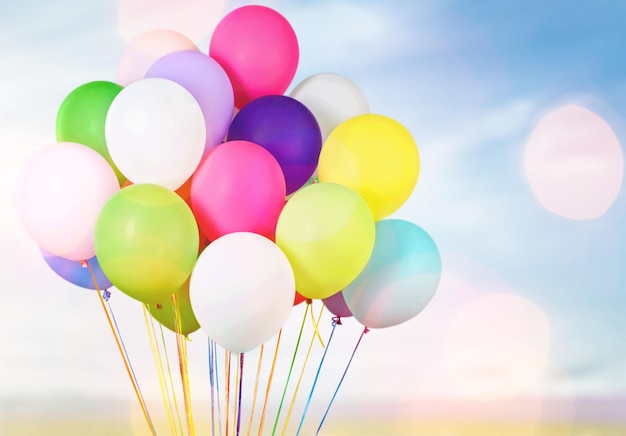 los globos de colores