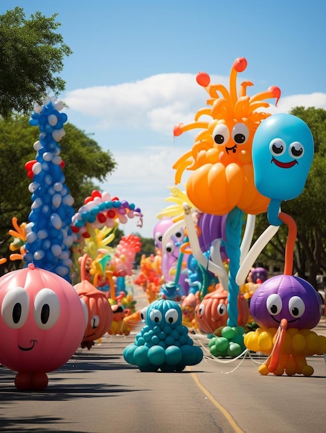 globos en el desfile de globos