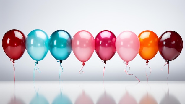 Globos en forma de corazón para fiesta de cumpleaños.