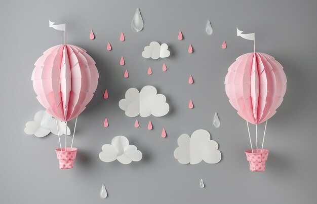 globos con gotas de lluvia y gotas de agua en ellos