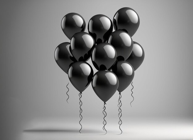 globos negros 3d