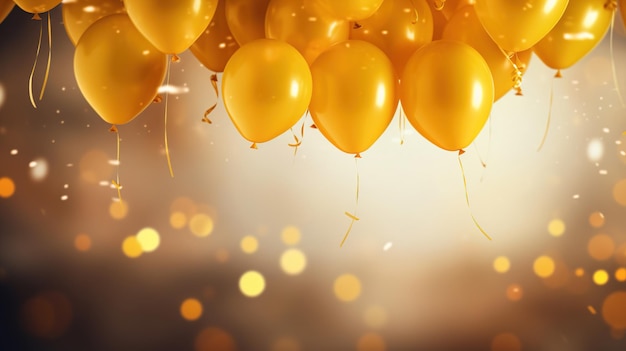 globos con las palabras " oro " en ellos