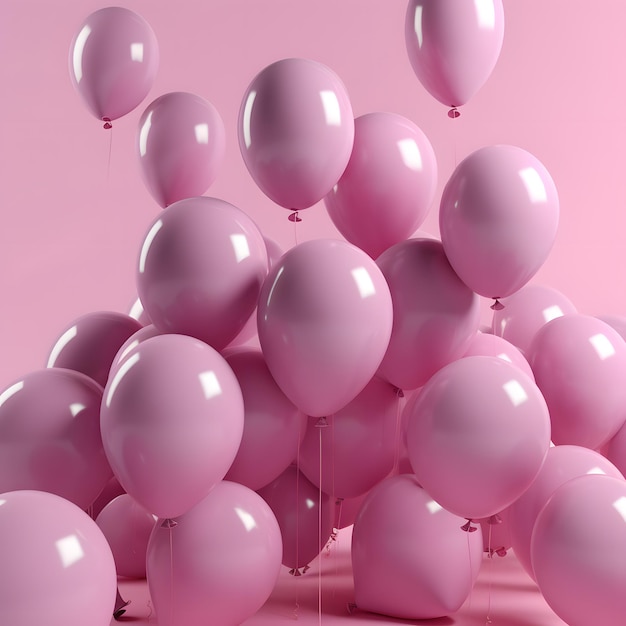 globos en rosa