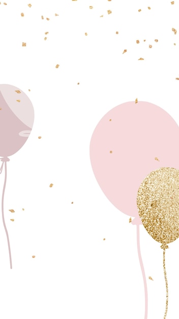 Los globos rosados bordean el fondo transparente png