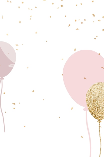 Los globos rosados bordean el fondo transparente png