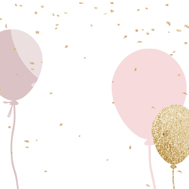 Los globos rosados bordean el fondo transparente png