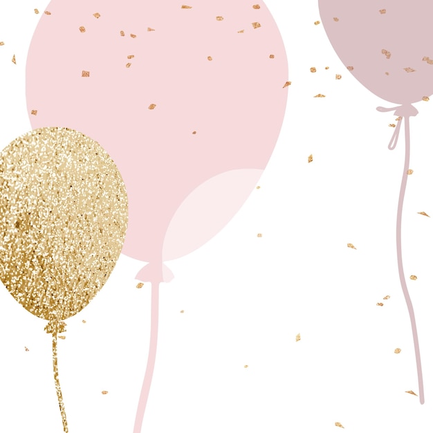 Los globos rosados bordean el fondo transparente png