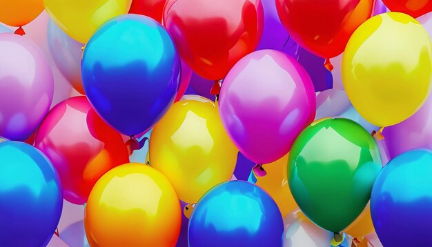 Foto los globos vibrantes rainbow radiance celebran la esencia del orgullo