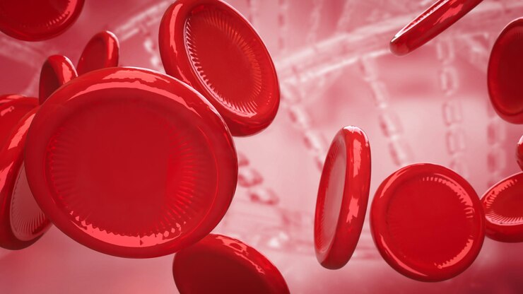 Foto el glóbulo rojo para el concepto científico o médico 3d rendering