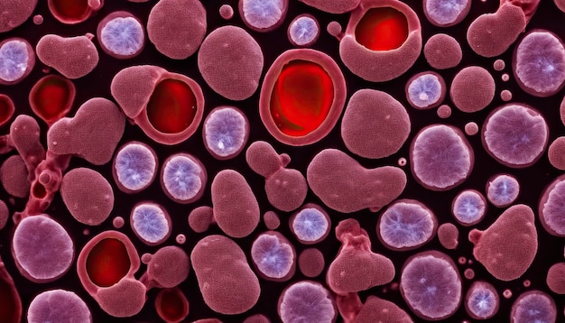Foto glóbulos rojos de fondo papel tapiz de sangre de fondo rojo