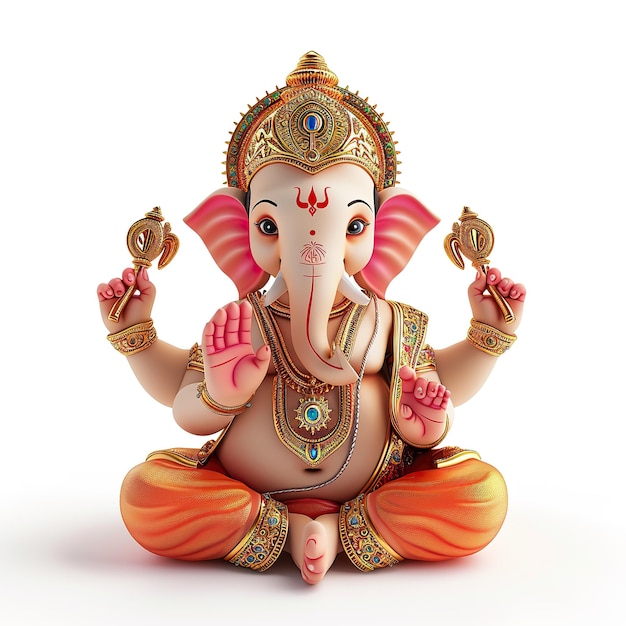 La gloriosa representación en 3D del Señor Ganesha