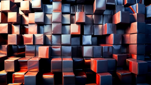 Glowing Cubes Arte abstracto textura de fondo