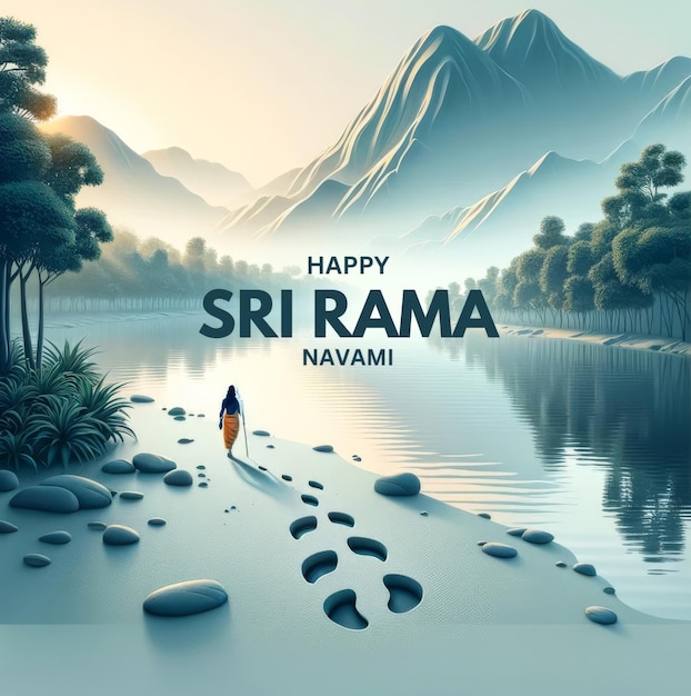 Glowing Gateway para adorar feliz Sri Rama Navami