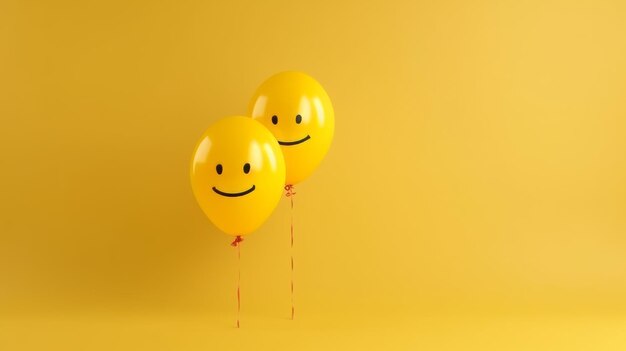 Glückliche Emotionen in der Familie mit Emoji-Ballons