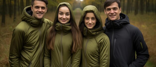 Foto glückliche familie beim morgendlichen fitnesstraining