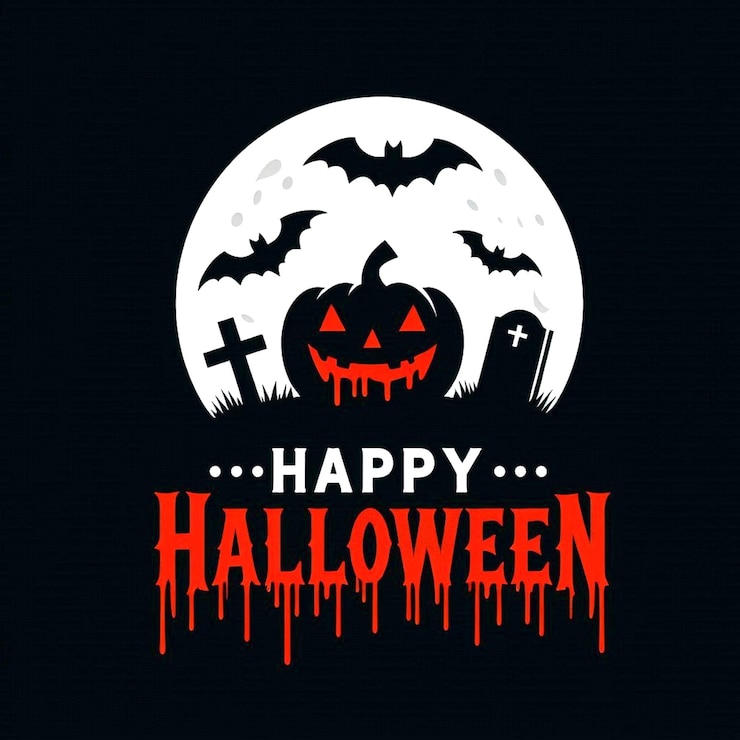 Foto glückliche halloween-typografie-illustration