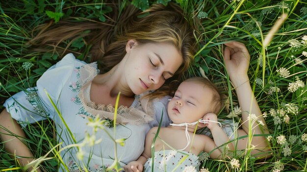 glückliche harmonische Familie im Freien Mutter wirft Baby auf lachen und spielen im Sommer auf der Natur