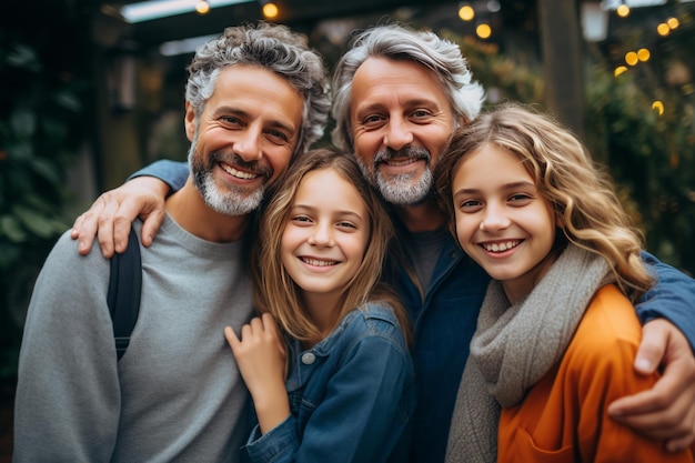 glückliche lächelnde Familie