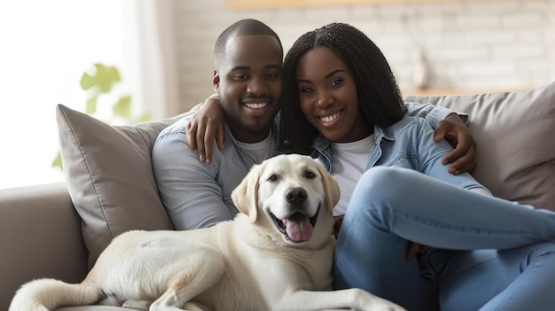 glückliche Menschen zu Hause mit Liebling Haustier Liebe und Freundschaft Pragma