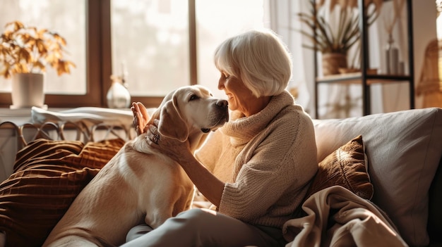 glückliche Menschen zu Hause mit Liebling Haustier Liebe und Freundschaft Pragma