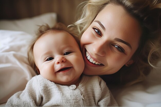 Glückliche Mutter mit Baby