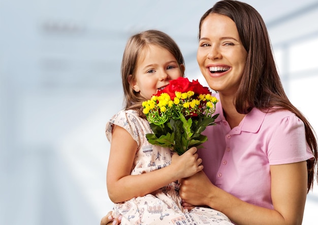 Glückliche Mutter und Kind