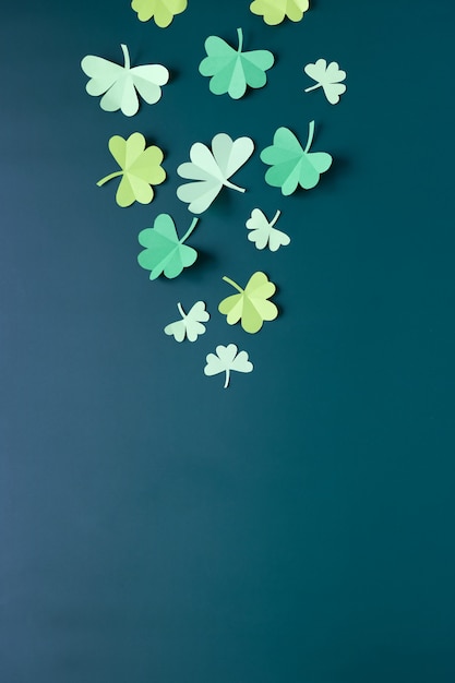 Glückliche St.Patrick's Day Shamrock Text Grußkarte