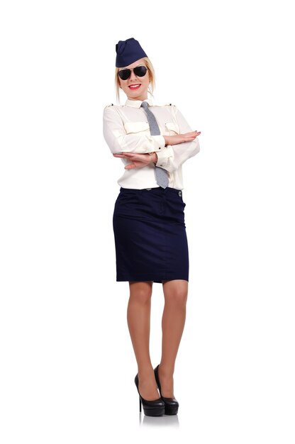 Glückliche Stewardess