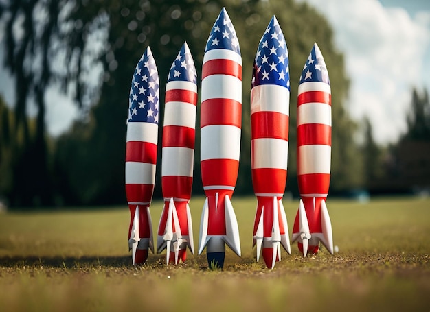 Glücklicher 4. Juli, USA-Unabhängigkeitstag, 4. Juli-Grußkartenvorlage mit amerikanischem Flaggenhintergrund