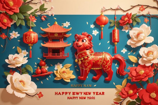 Glücklicher chinesischer Neujahrs-Hintergrund