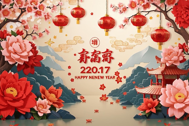 Glücklicher chinesischer Neujahrs-Hintergrund