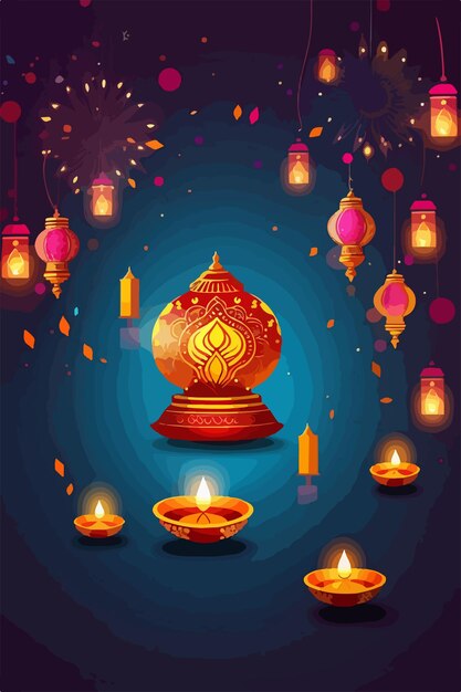 Glücklicher Diwali farbenfroher Hintergrund