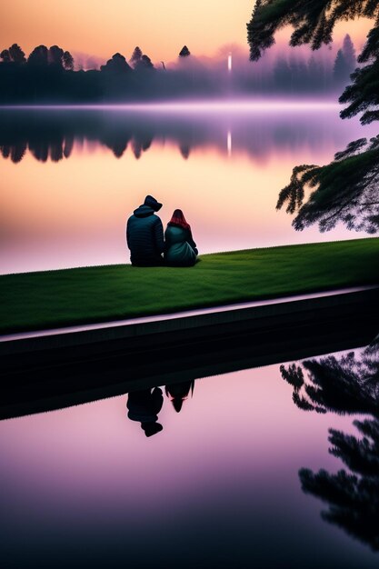 Foto glücklicher freundschaftstag am kindertag, ein verliebtes paar feiert den valentinstag