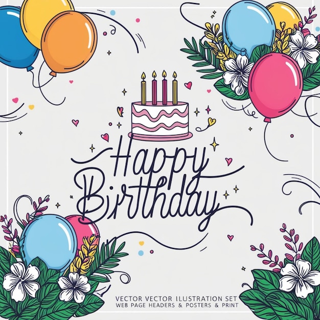 Glücklicher Geburtstag-Vorlage, die von KI generiert wurde