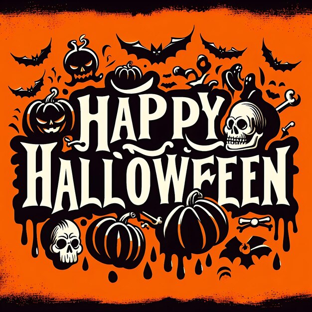Glücklicher Halloween-Vektor und Hintergrunddesign