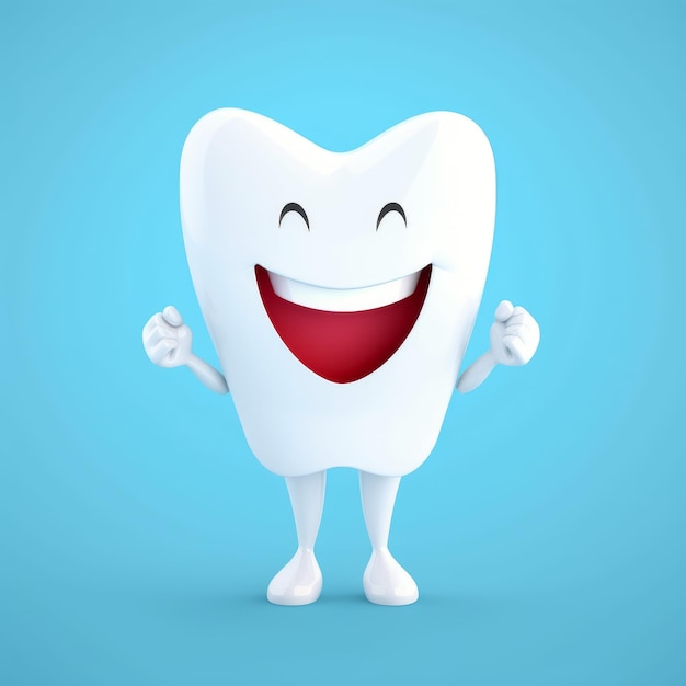 Glücklicher lächelnder Zahn Gesunde Zahnpflege