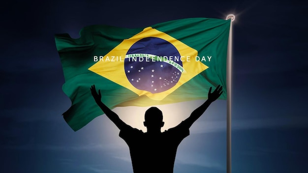 Glücklicher Unabhängigkeitstag Brasilien 7. September Poster-Design Vektor-Illustration
