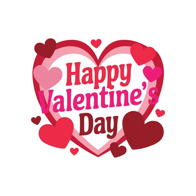 Glücklicher Valentinstag Liebe Form Vorlage Design