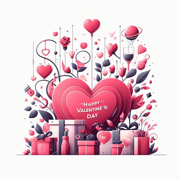 glücklicher Valentinstag Poster und kostenlose Fotos oder Hintergrund