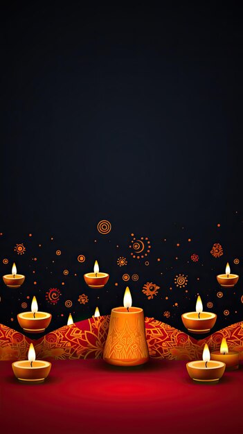 Glückliches Diwali dunkel dekoratives Urlaubsbanner