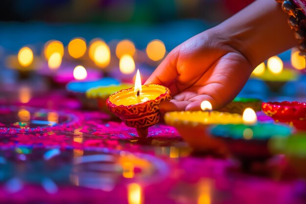 Glückliches Diwali-Feiern