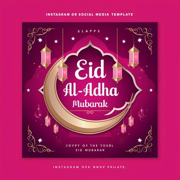 Foto glückliches eid al adha mubarak social media banner vorlage