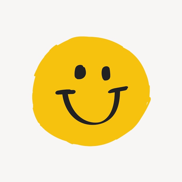 Glückliches Emoticon, handgezeichnetes Tippchen
