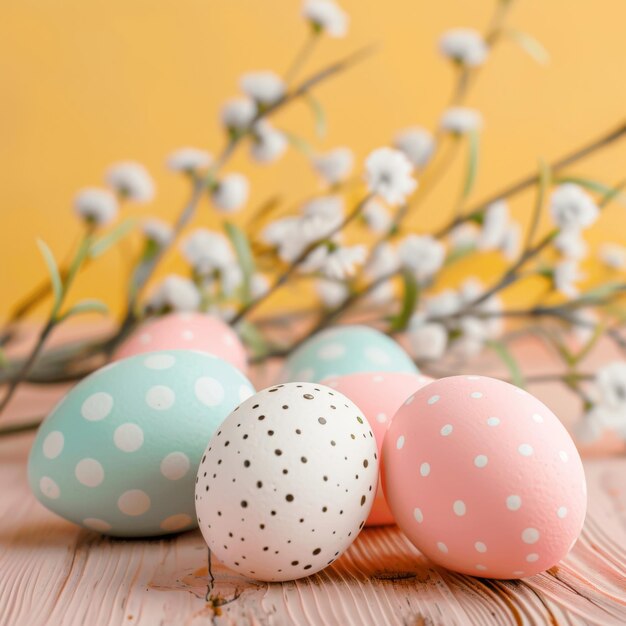 Foto glückliches frühling ostereier ostereier