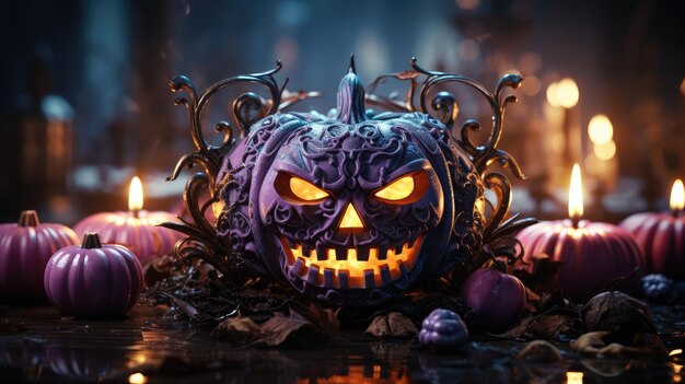 Glückliches Halloween einzigartiges Banner für Halloween AI generiert